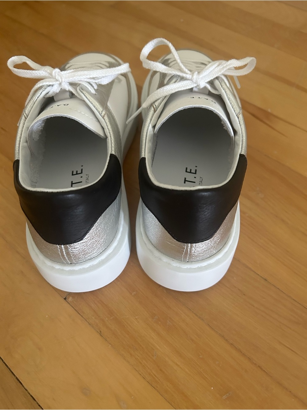D.A.T.E White & Silver Sneakers - Picture 3 of 8
